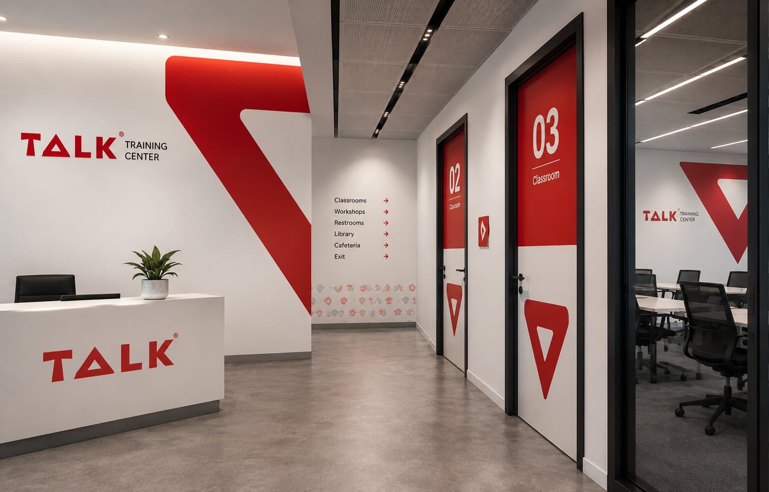 Talk Training Center mockup