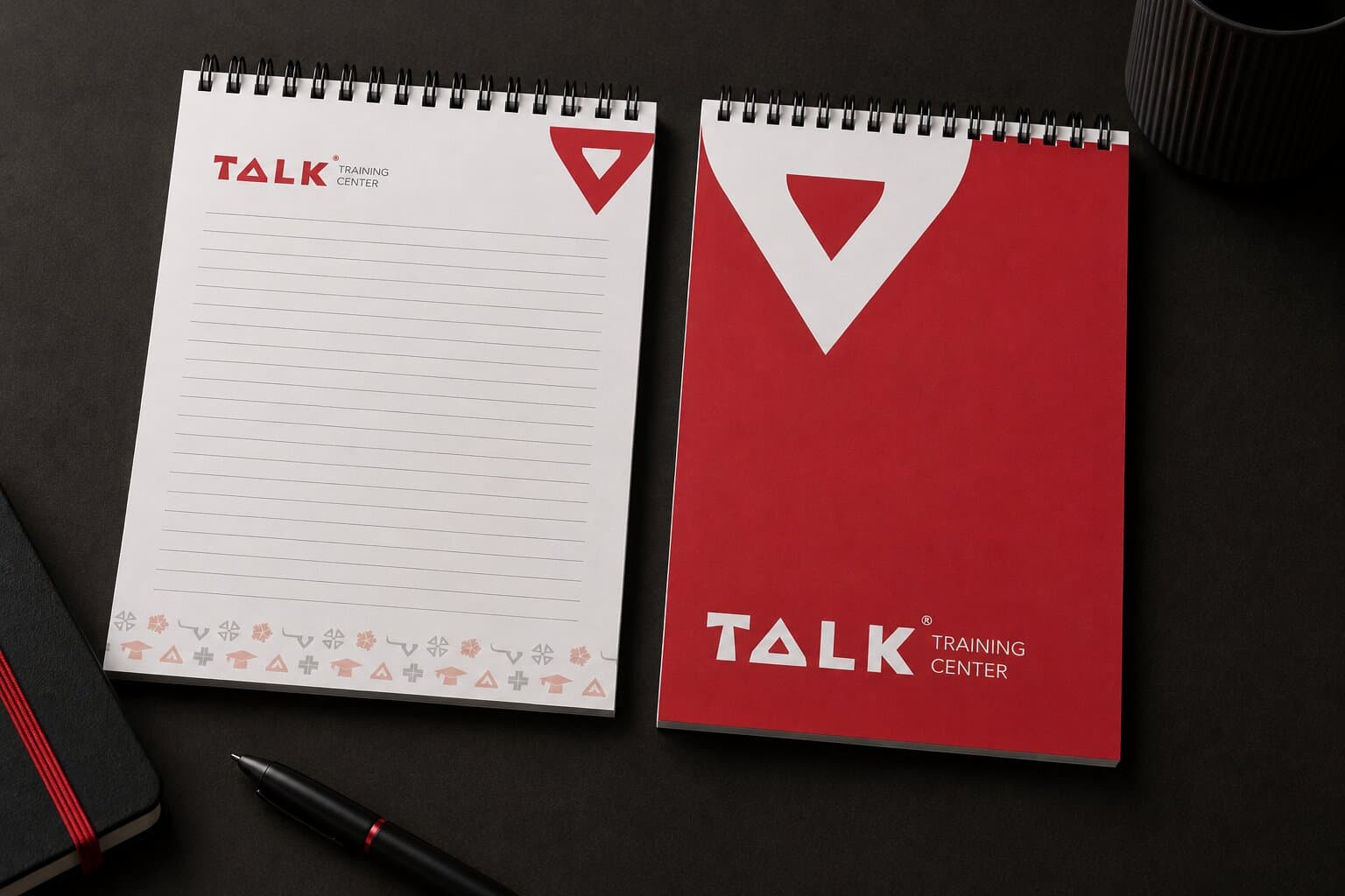 Talk Training Center mockups