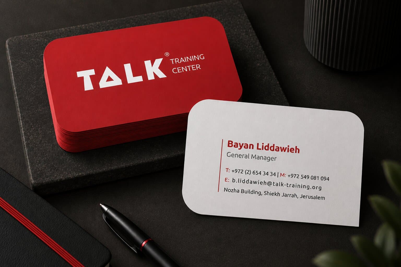 Talk Training Center mockups