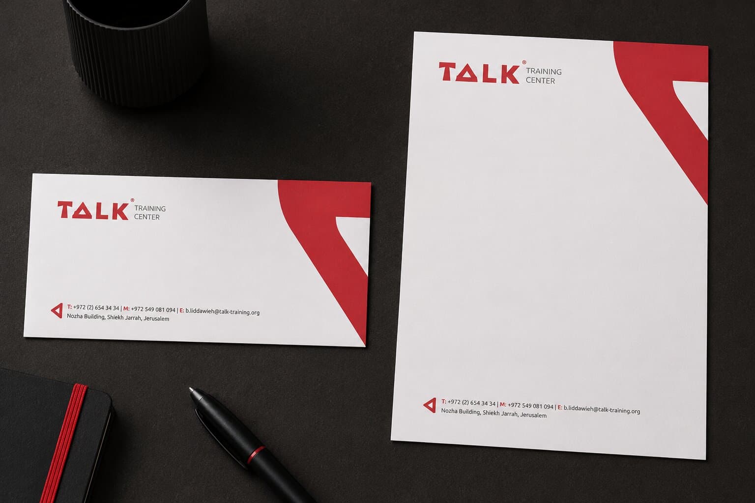 Talk Training Center mockups