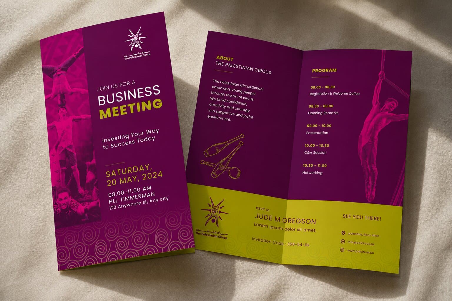 The Palestinian Circus mockups