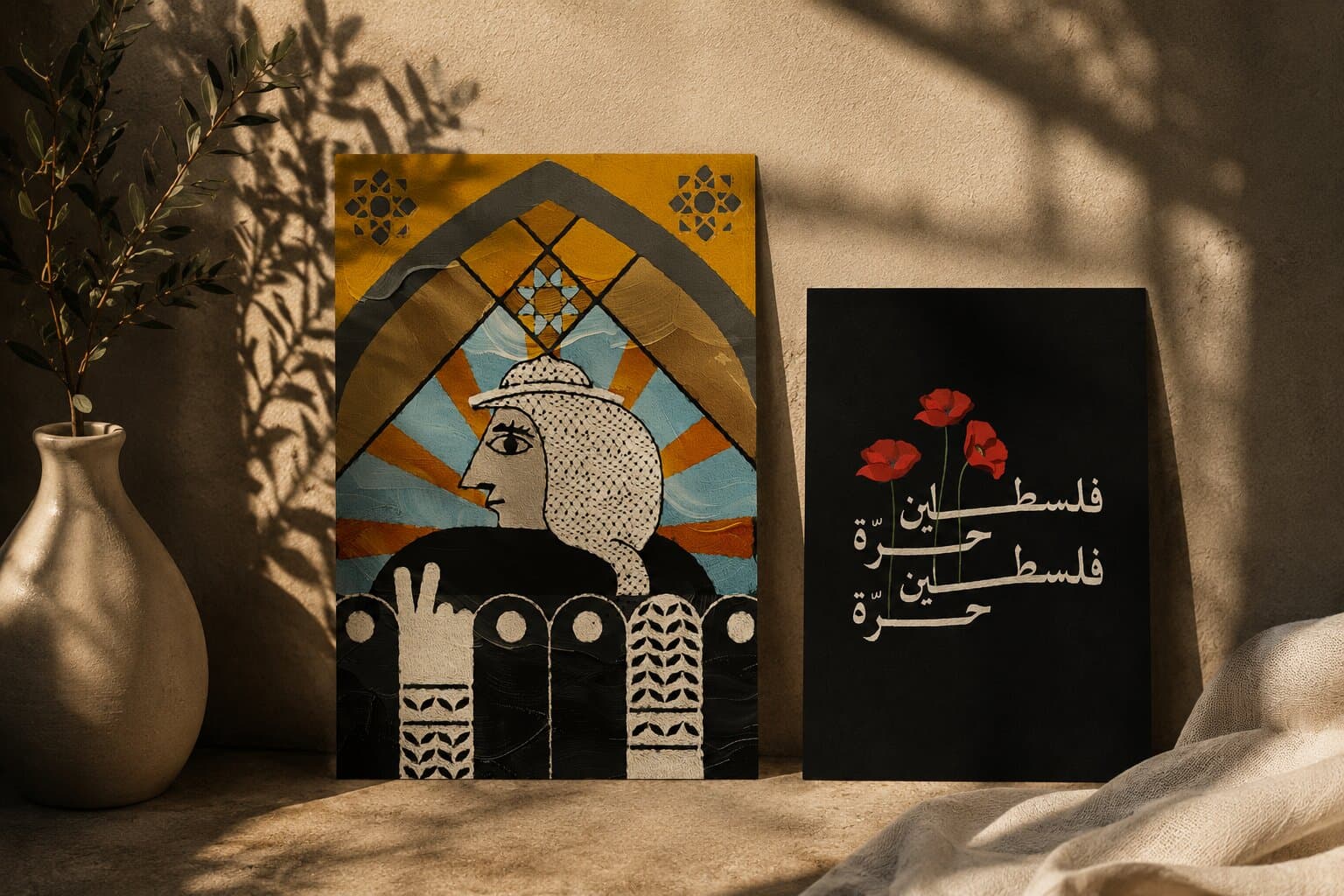The artwork on paper