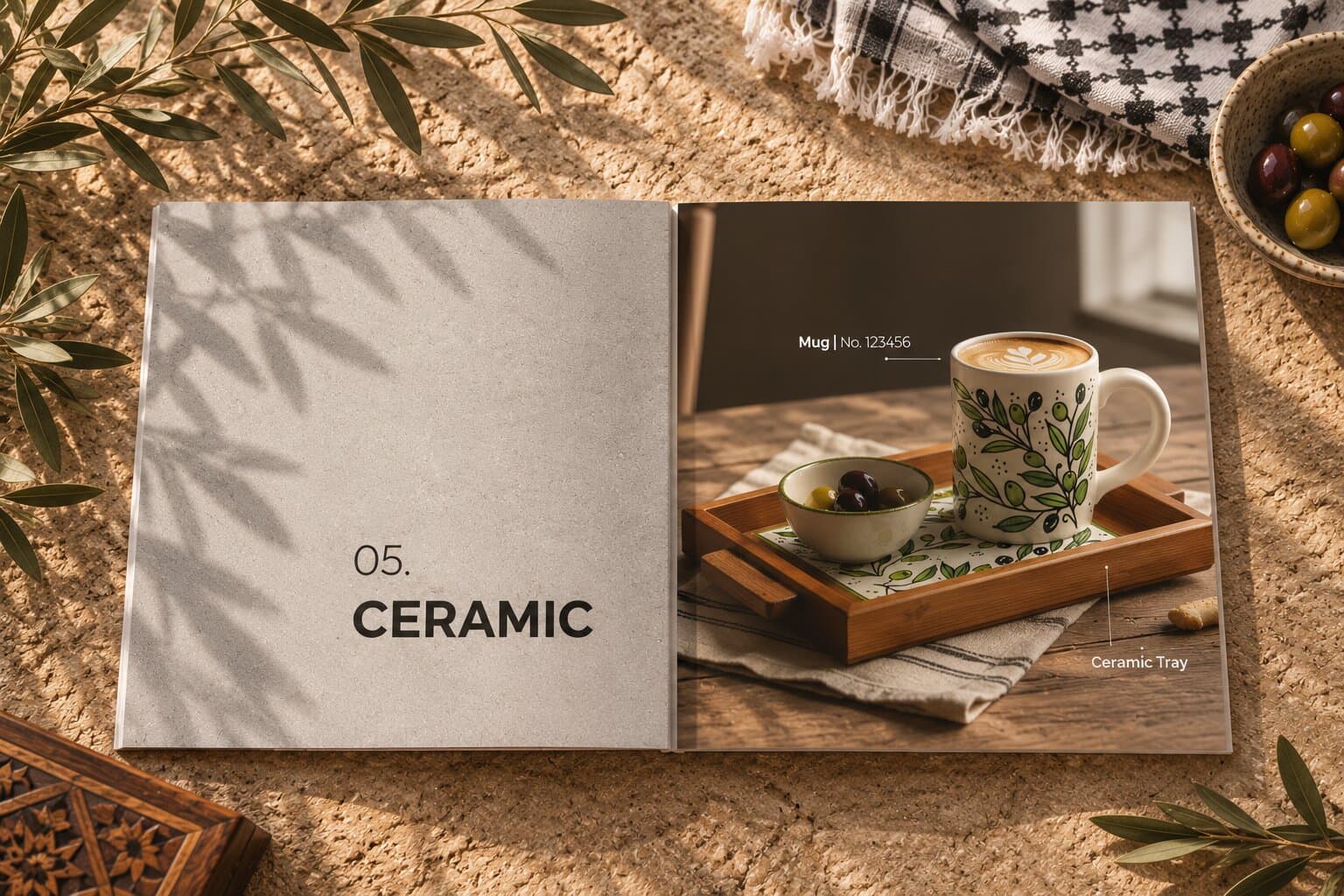 Pages and spreads from the catalogue — spread